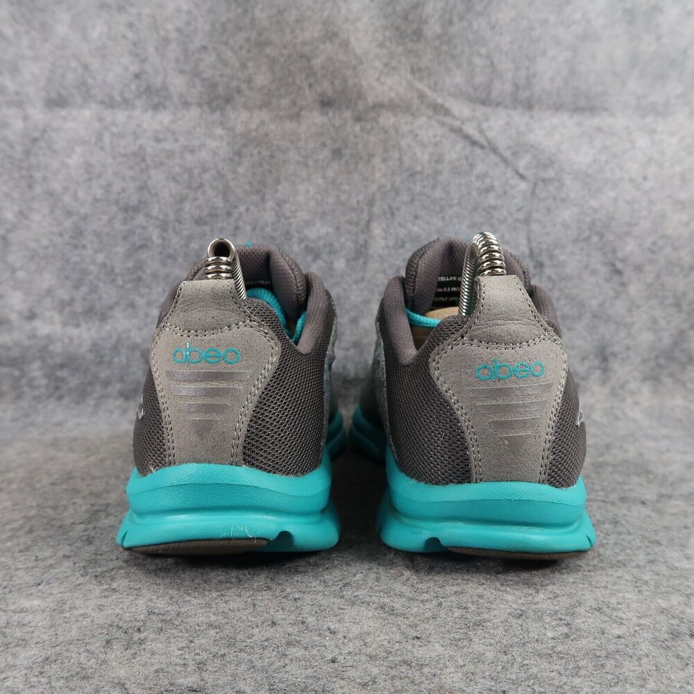Abeo Shoes Womens 6.5 Athletic Trainers Comfort Walk Run Sport Stellar Grey Teal - Picture 5 of 12